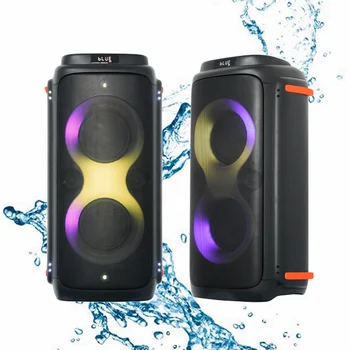 120 Вт Портативный Микрофонный Вход/Гитарный Вход Пульт Дистанционного Управления Беспроводной Bluetooth Party Speaker для Кемпинга на открытом воздухе