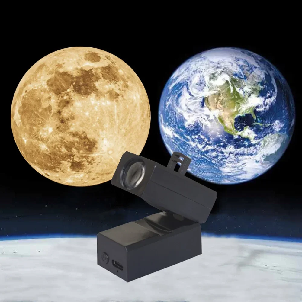Проекционная лампа Moon Earth на Хэллоуин, Призрачная Тыква, Проектор, Перезаряжаемый светодиодный Ночник, Фоновая лампа для фотосъемки, Атмосферная Лампа . ' - ' . 0