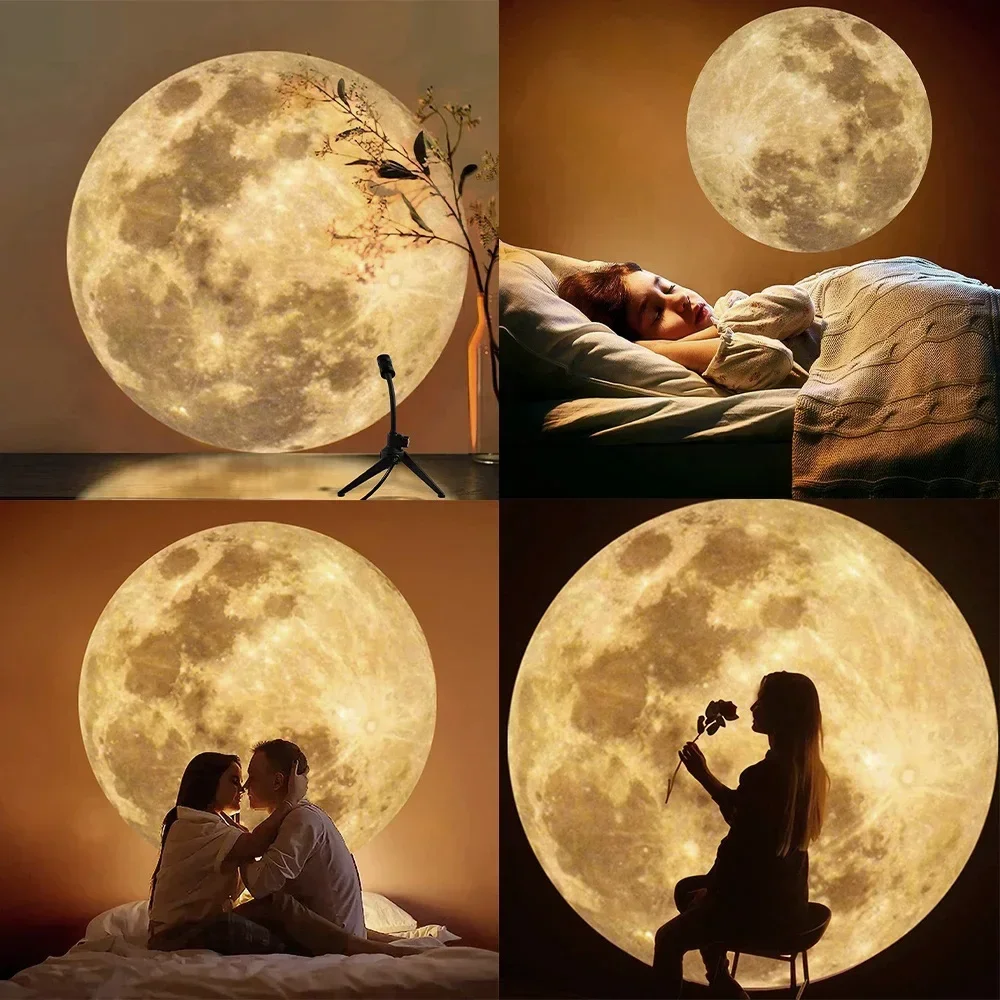 Проекционная лампа Moon Earth на Хэллоуин, Призрачная Тыква, Проектор, Перезаряжаемый светодиодный Ночник, Фоновая лампа для фотосъемки, Атмосферная Лампа . ' - ' . 2