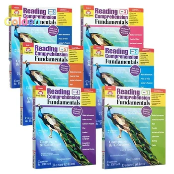 6 книг Эван-Мур Основы понимания прочитанного Базовый Образовательный и обучающий набор книг для детей 6-10 лет