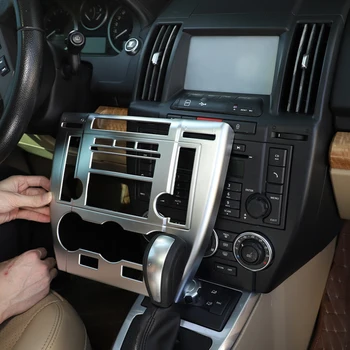 Для Land Rover Freelander 2 2007-2015 Автомобильный стайлинг ABS Центральное управление Отделка панели кондиционера Аксессуары для интерьера автомобиля