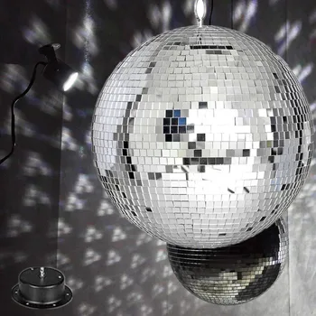 Зеркальный диско-шар разных размеров, световая панель для сцены, отражающее стекло, вращающиеся шары, эффект освещения сцены, Домашняя вечеринка