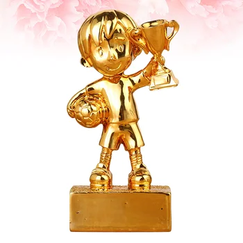 Трофеи за футбольные награды Трофей за футбольные награды Золотые статуэтки мальчика-футболиста для спортивных церемоний, вечеринок или мероприятий