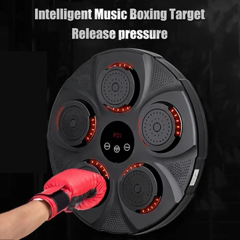 Умная музыкальная боксерская машина, настенная мишень, аккумуляторная батарея емкостью 2500 мАч, совместимая с Bluetooth для упражнений на ловкость в боксе