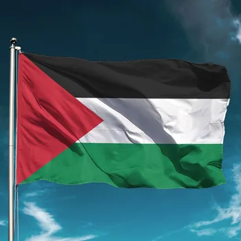 Флаг государства Палестина Национальный флаг, Развевающийся на открытом воздухе Декор, украшение сада, Настенный фон, Подбадривающая поддержка Glad