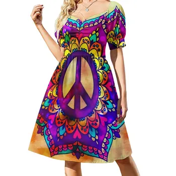 Цветочная Мандала мира - 45b Платье без рукавов, Вечерние платья для женщин, женские длинные платья, Платье для беременных женщин